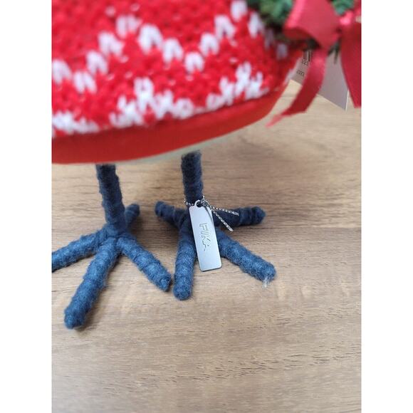 Wondershop Target Fabric Bird Decorative Figurine w/ Red Sweater & Wreath - Fika - Picture 5 of 6